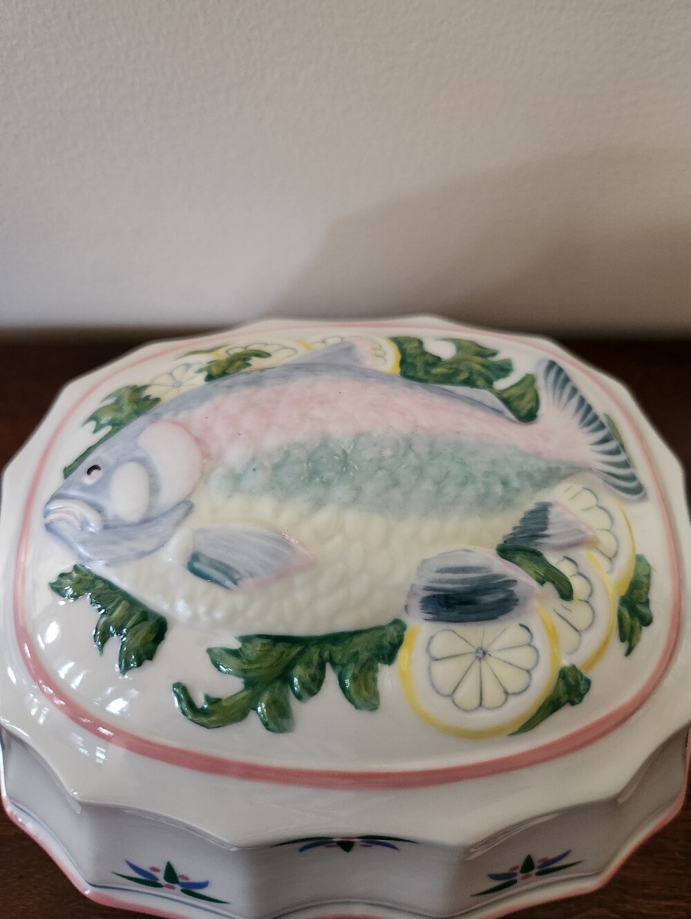 1986 The Franklin Mint Le Cordon Bleu Porcelain Jelly Mold "Fish" - Picture 6 of 8